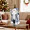 Glitzhome; Glitzhome® 18" Faux Fur Deluxe Blue Christmas Santa Figurine with Porcelain Face; Category:Christmas Santas; Image:4